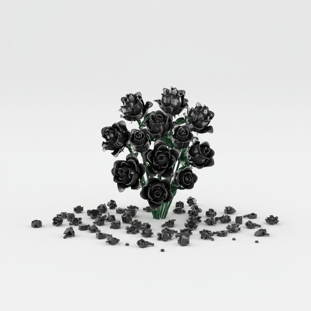 Blocky Black Roses